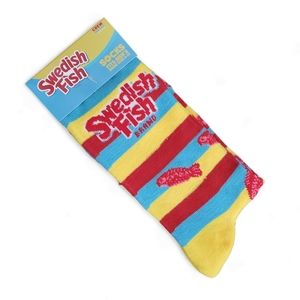 NEW Men's Swedish Fish Striped Crew Socks